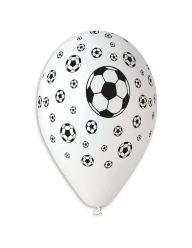 GEMAR  GLOBO 12" 30 CM  GS110 FOOTBALL BLANCO 100 UNIDADES