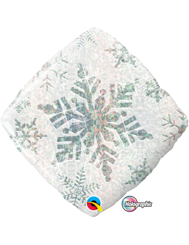 Globo copo de nieve blanco 18"/46cm