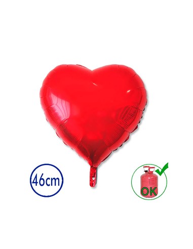 Globo corazón rojo 46cm