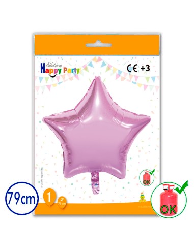 Globo Estrella Rosa 79cm