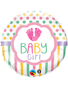 Globo bebé rosa 18"/46cm