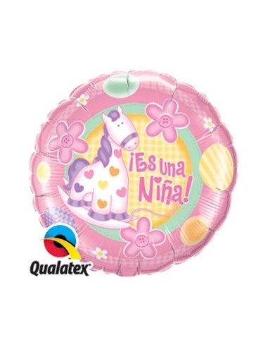 Globo Es una niña Jirafa18"/46cm