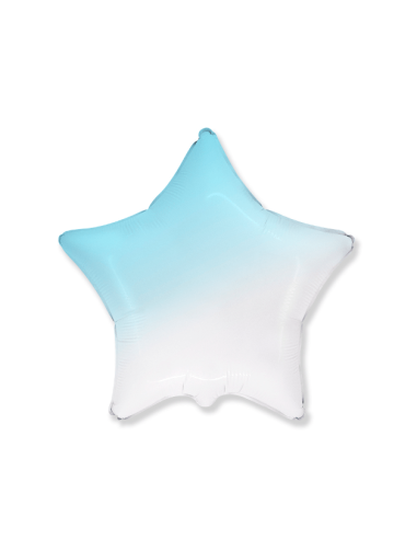 Globo Estrella azul degradada 18"/46cm