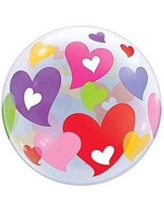 Globo Corazones multicolor 22"