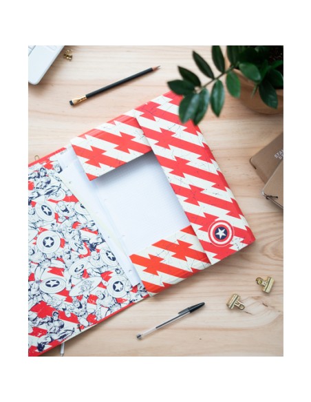 Carpeta Gomas Con Solapa Capitán América