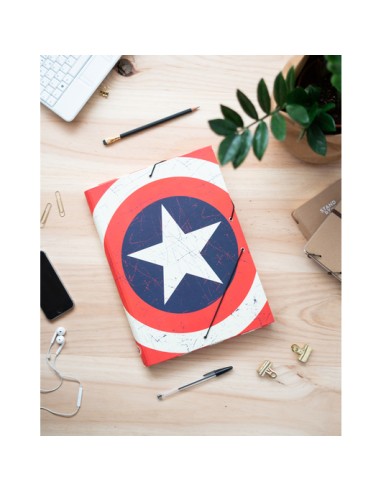 Carpeta Gomas Con Solapa Capitán América