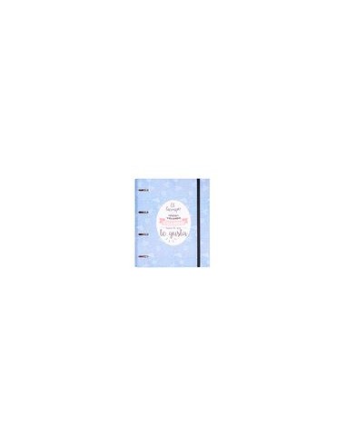 Carpeta 4 Anillas Troquelada Premium Amelie Classic Azul SKU: CAT0015