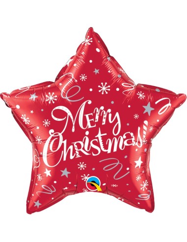 Globo Merry Christmas rojo 51cm
