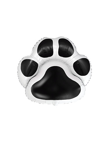 Globo Huella blanco y negro 76cm