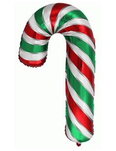 Globo bastón caramelo rojo...