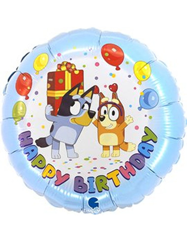 Globos Bluey cumpleaños 18"/46cm