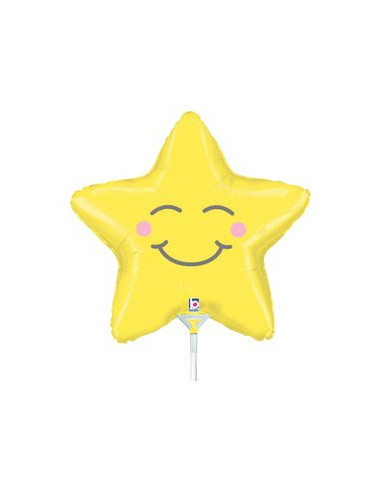 Globo estrella feliz pequeña 14"/36cm
