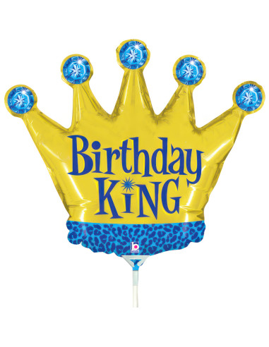 Globo corona cumple rey pequeño 14"/36cm