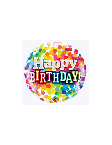 Globo Happy Birthday pequeño 14"/36cm