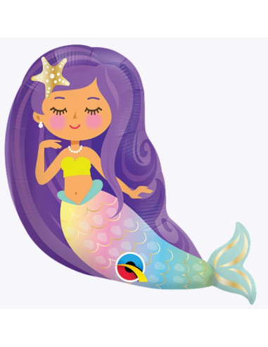 Globo sirenita pequeño 14"