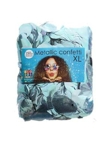 Confetti Redondo Azul Bebé