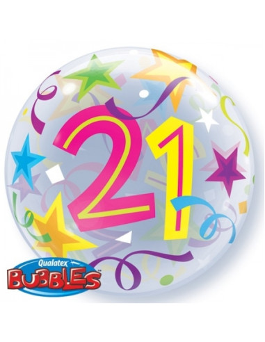 Globo Bubble número 21 56cm