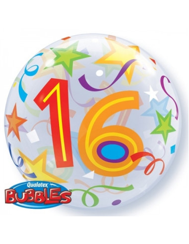 Globo Bubble número 16 56cm