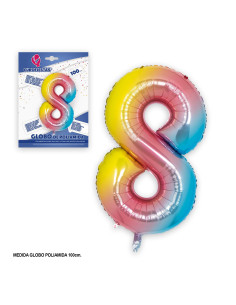 Globo número 8 multicolor...