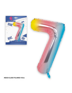 Globo número 7 multicolor 1m