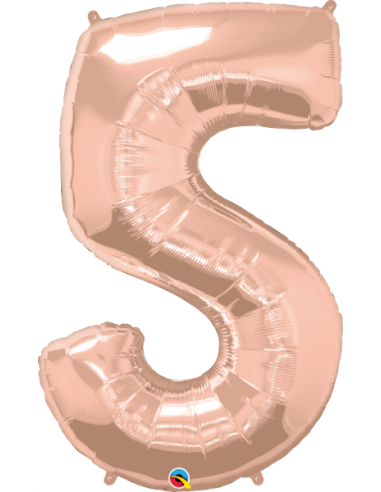 Globo número 5 rose gold 1m