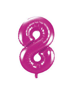 Globo Número 8 fucsia 1m