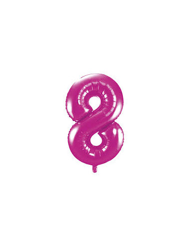 Globo Número 8 fucsia 1m