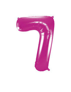 Globo Número 7 fucsia 1m