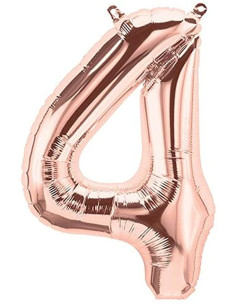 Globo número 4 rose gold...