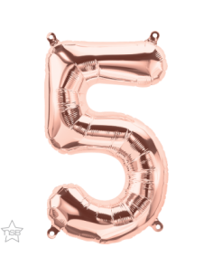 Globo número 5 rose gold...