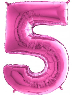 Globo Número 5 Rosa 1m
