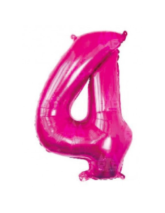 Globo Número 4 Rosa 1m