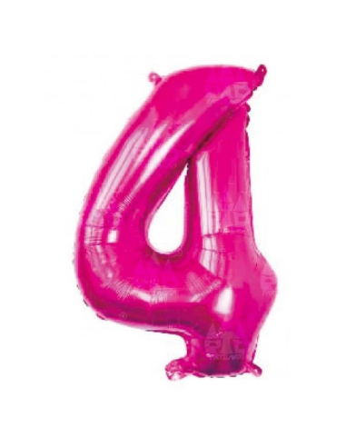 Globo Número 4 Rosa 1m