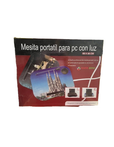 Mesa portátil con luz para PC...