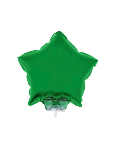 Globo estrella verde de aire 4"
