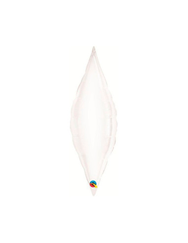 Globo hoja/taper blanco 13"