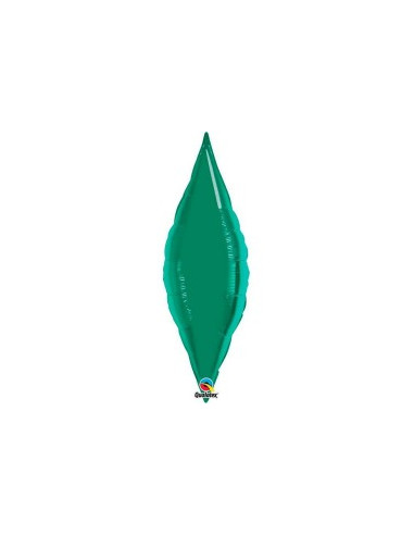 Globo hoja/taper verde  13"