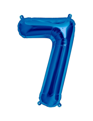 Globo Número 7 Azul fuerte 60cm