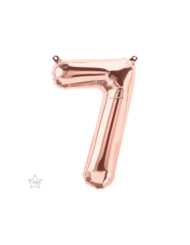Globo Número 7 rose gold 1m