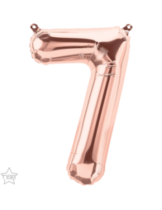 Globo Número 7 rose gold 1m