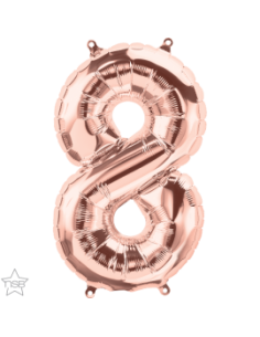 Globo Número 8 rose gold 1m