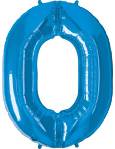 Globo Número 0 azul 34"