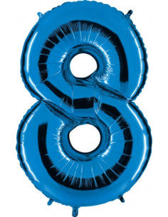 Globo Número 8 Azul 1m
