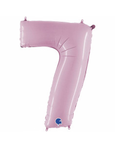 Globo número 7 pink pastel...