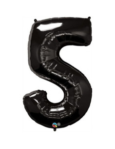 Globo Número 5 negro 34"