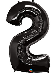 Globo Número 6 negro 34"