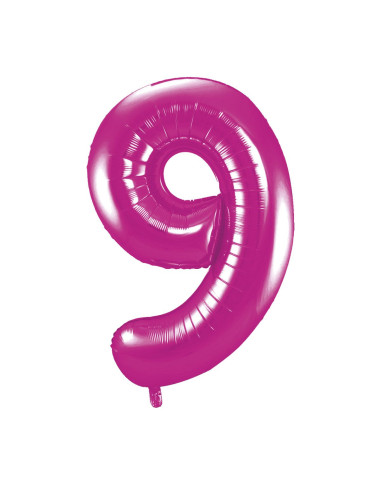 Globo Número 9 Fucsia 80cm