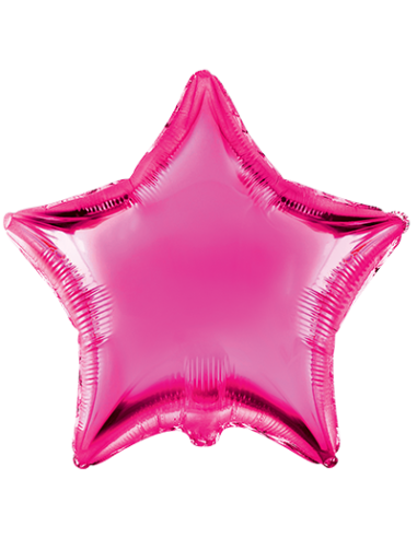 Globo estrella fucsia 19"