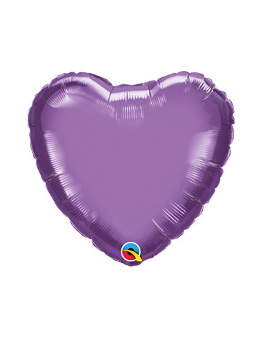Globo corazón púrpura chrome 18"/46cm