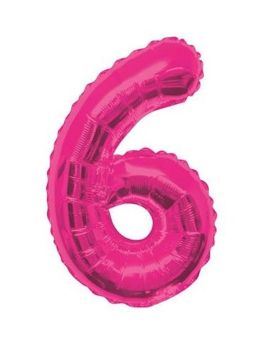 Globo Número 6 Fucsia 1m
